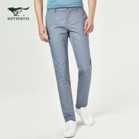 七匹狼休闲裤男士2019春季新款中青年修身长裤商务男裤宽松裤子