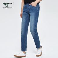 七匹狼牛仔裤男直筒宽松休闲2020春季新款潮流简约中青年裤子男裤