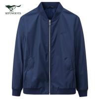 七匹狼夹克男2020春季新款中青年男士休闲外套茄克衫男装潮流上衣