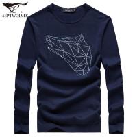 七匹狼针织衫冬季新款中青年圆领纯棉线衫休闲秋装商务套头上衣潮