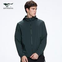 七匹狼夹克男春季新款男士运动连帽防水防晒衣茄克外套男装潮流QZ