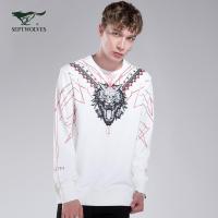 Q七匹狼卫衣男士春季新款时尚休闲潮流卫衣803(本白)