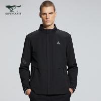 七匹狼夹克外套男春秋季薄款男士运动风衣立领休闲秋装上衣服潮牌