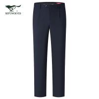 七匹狼西裤男2020秋装时尚商务休闲合体直筒上班裤装中青年男