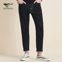 Q5七匹狼牛仔裤男士2020秋新款时尚潮流保暖底抓毛牛仔裤男裤子长裤