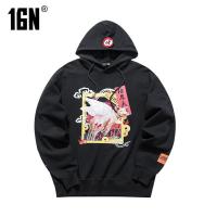 16N官方16EME NORD男休闲时尚潮流宽松卫衣舒适显瘦宽松上衣黑/红