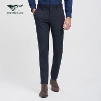 【商场同款】七匹狼休闲裤 男士秋季中低腰直筒弹力针织休闲裤 长裤 裤子