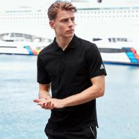 七匹狼翻领POLO衫夏青年休闲时尚字母印花短袖T恤男士针织衫