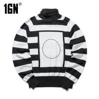 七匹狼旗下16N官方16EME NORD男休闲时尚潮流款宽松针织衫青春流行圆领条纹