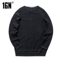 七匹狼旗下16N男装官方16EME NORD休闲时尚潮流宽松长袖纯黑宽松百搭