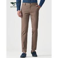 七匹狼休闲裤男士时尚休闲含棉微弹长裤纯色三防裤子男下装