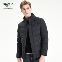 【1件6折】七匹狼羽绒服男士2019冬季新款立领保暖休闲外套男装潮
