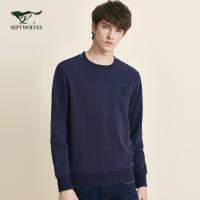 Q8七匹狼卫衣男士2020秋季时尚潮流舒适长袖圆领T恤卫衣男衣服上衣男装春秋装