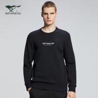 七匹狼卫衣男士2020秋季新款圆领长袖T恤衫男时尚运动户外字母印花套头衣服上衣男装