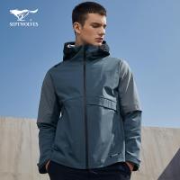 七匹狼连帽单夹克秋冬季外套飞行员夹克外套休闲男士2019新款日系