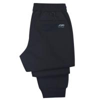 七匹男装商场正品秋冬狼字母涤锦运动针织休闲裤黑色