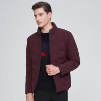 Q【商场同款】七匹狼羽绒服男士冬季厚款白鸭绒保暖立领外套男款长袖修身上装 403(枣红) 175/96B/XL