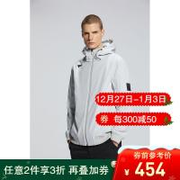 【加绒】七匹狼运动夹克外套男子2020秋冬短款加绒保暖黑色带帽夹克男