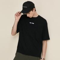 【狼文化系列】七匹狼短袖T恤男士2021夏季圆领字母印花时尚休闲舒适透气上衣