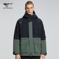 【防泼水】七匹狼棉服男装2020秋冬新款中长棉服外套户外运动夹克