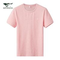 七匹狼T恤夏季男士2020年圆领微弹休闲上装