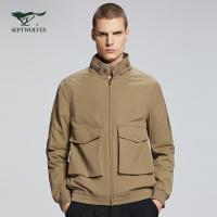 七匹狼日式风大口袋简约立领夹克20秋冬青年时尚潮流外套男