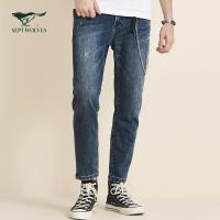 七匹狼牛仔裤男2020秋季新款直筒修身韩版舒适百搭潮流长裤男