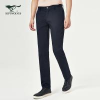 七匹狼男士休闲裤2019春季时尚商务中青年男士中低腰直筒长裤