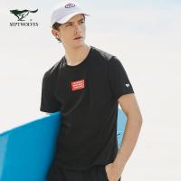 七匹狼短袖T恤男2020夏季新款青年男士圆领休闲男装户外运动衣服