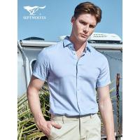 七匹狼短袖衬衫男2019夏季都市时尚商务男士寸衫