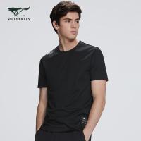 七匹狼短袖圆领T恤男2020夏季新款男士休闲体恤男装潮流上衣