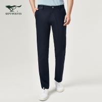 【预估价95】七匹狼休闲裤2019春季新款商务休闲裤子男青年休闲直筒长裤多彩
