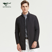 七匹狼秋装年男中长款潮牌风衣外套韩版帅气英伦风潮流系正品男装