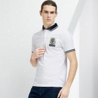 商场同款七匹狼短袖T恤青年男士商务翻领半袖polo衫