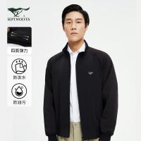 【三防】七匹狼夹克男装2021春季新款立领单茄克净标刺绣外套