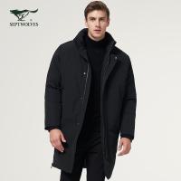 七匹狼羽绒服青年男士时尚商务休闲2018冬季保暖中长款外套男装