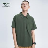 七匹狼短袖polo衫男日系2021夏季新款时尚休闲宽松纯棉舒适T恤