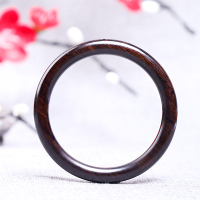 悦木之源 天然紫光檀 黑檀复古手镯内经58mm