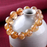 凝萃 天然发晶水晶手链 黄色 手链 14mmTH00340