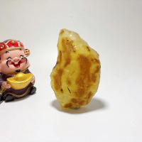 凝萃 天然琥珀蜜蜡原石吊坠项链挂件料毛料琥珀随性吊坠39.7g hpmlys01y