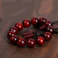 悦木之源 新牛角紫檀手珠18mm 鱼子纹