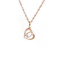 凝萃 紫金吊坠925银链 回眸吊坠+紫金项链40cm套装1.8g