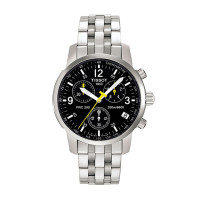 天梭 PRC200系列計時多功能黑色石英男錶 T17158652 手錶