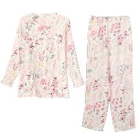 家时光纯棉纱布月子服套装春夏薄款哺乳衣孕妇睡衣