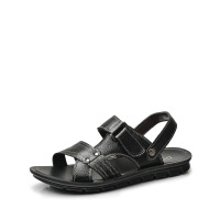 简约牛皮手缝男士潮流休闲沙滩鞋凉鞋拖鞋