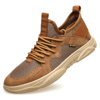 真皮网眼飞织透气运动男鞋网面男板鞋男运动鞋男休闲鞋男网鞋
