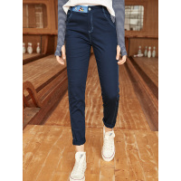 秋壳2019春装 韩版百搭显瘦休闲九分裤女薄款小清新裤子