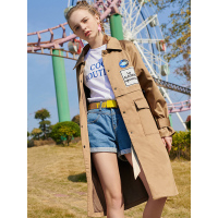 秋壳2019春季 百搭复古创意宽松长袖保暖风衣