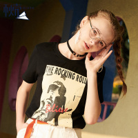 秋壳2019夏装 半袖T恤女韩版宽松印花上衣学生短袖chic体恤潮