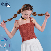 秋壳2019夏季 复古港味chic裹胸小背心韩版紧身吊带抹胸打底衫